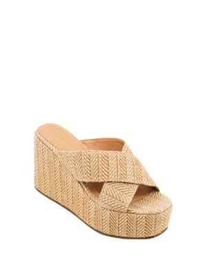 Shu Shop Ludovica Platform Wedge Slide Sandal - Natural