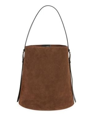 Coperni Ergonomic Suede Bucket Bag - Brown