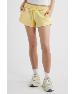 BP. Foldover Fleece Mini Sweat Shorts - Yellow