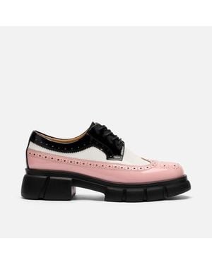 MARC NOLAN Ms. Alexander Leather Lug Wingtip Derby - Black