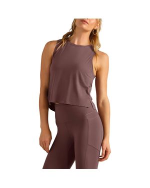 Rhone Serene Crop Performance Tank - Purple