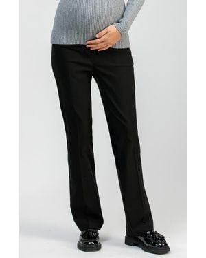 PIETRO BRUNELLI MATERNITY Prince Over The Bump Straight Leg Maternity Pants - Black