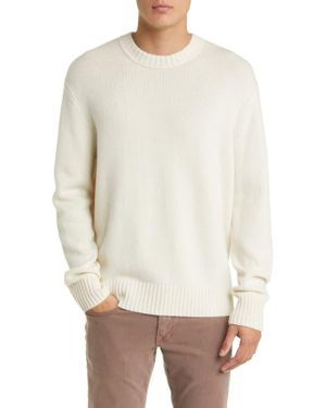 FRAME Cashmere Crewneck Sweater - White