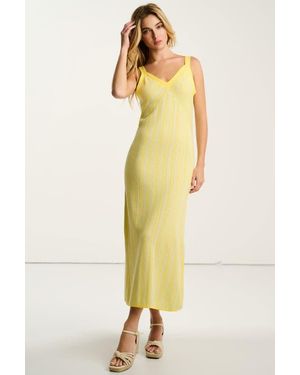 Lisa Todd Sun Kissed Cotton Knit Dress - Yellow