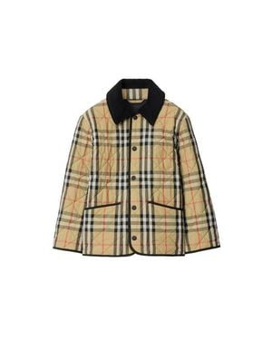 Burberry Check Quilted Nylon Barn Jacket - Multicolor