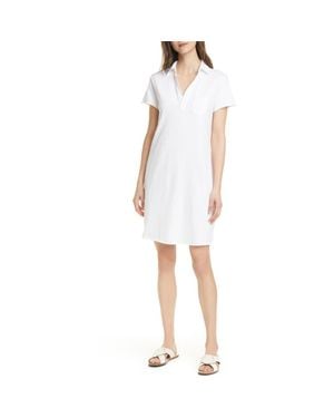 Frank & Eileen Short Sleeve Polo Dress - White