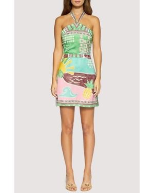 Lost + Wander Isla Spell Halter Minidress - Blue