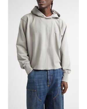 Maison Margiela Décortiqué Logo Raw Cut French Terry Hoodie - Gray