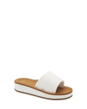 MALVADOS Gwen Platform Slide Sandal - White