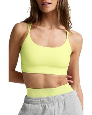 Beyond Yoga Spacedye Back To It Strappy Sports Bra - Yellow