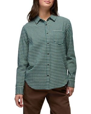 Prana Golden Canyon Organic Cotton Flannel Shirt - Green