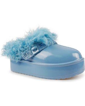 Zigi Sheridan Faux Fur Platform Slipper - Blue