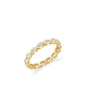 Crislu Oval Cut Cubic Zirconia Eternity Ring - Metallic