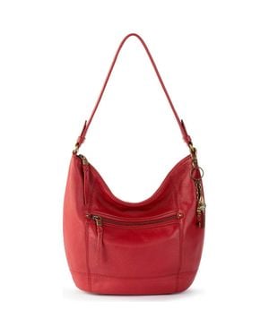 The Sak Sequoia Hobo Leather Bag - Red
