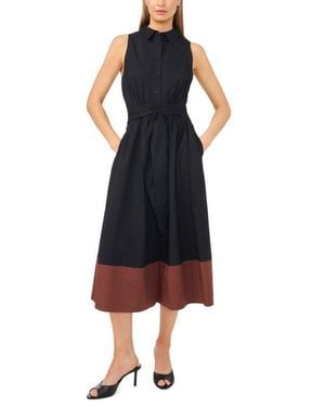 Halogen® Tie Waist Shirtdress - Black