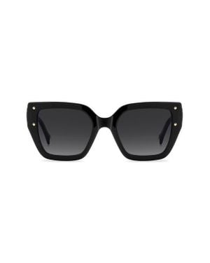 Carolina Herrera Her 53Mm Gradient Square Geometric Sunglasses - Black