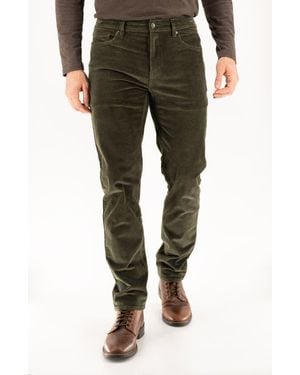 DEVIL-DOG DUNGAREES Stretch Corduroy Five Pocket Pants - Green