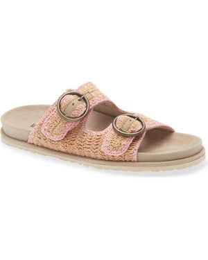 Laidbacklondon Clay Crochet Buckle Strap Slide Sandal - Pink