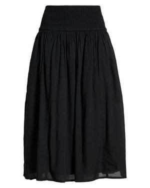 Open Edit Smock Waist Midi Skirt - Blue