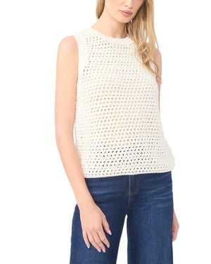 Halogen® Open Stitch Sweater Tank - Blue