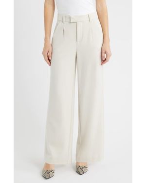 Wit & Wisdom Relaxed Waist Wide Leg Pants - Natural