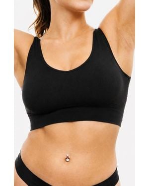 BRABAR Soft Reversible V Lace Bralette - Black