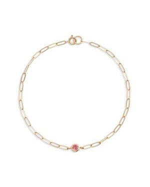 Anzie Bezel Pendant Bracelet - White
