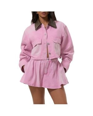 AFRM Tanner Crop Utility Jacket - Pink