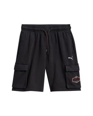 PUMA Vintage Moto Knit Cargo Shorts - Black