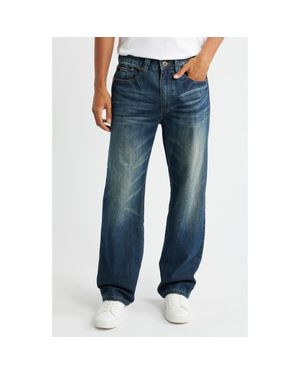 Level 7 Relaxed Straight Leg Jeans - Blue