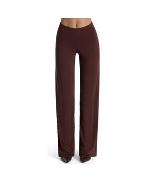 Naked Wardrobe Pull-On Wide Leg Pants - Brown