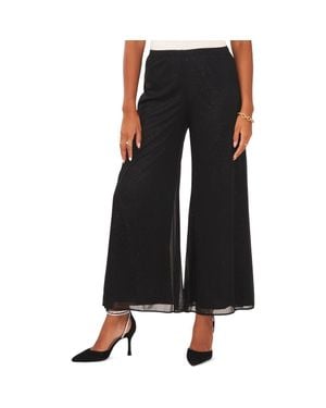Chaus Mesh Palazzo Pants - Black