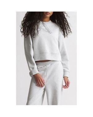 Brooklyn Industries Embroidered Logo Crewneck Sweatshirt - Gray