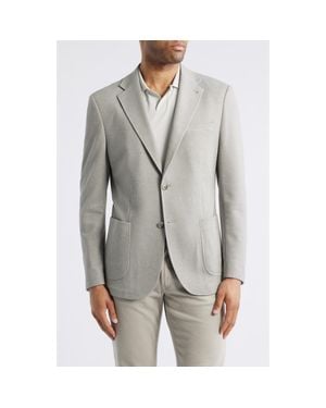 34 Heritage Matteo Pale Piqué Sport Coat - Gray