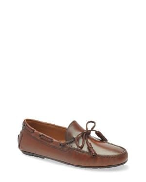 Ralph Lauren Harold Suede Tasseled Driving Loafer - Brown