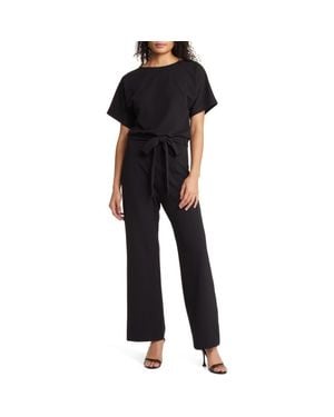 NIKKI LUND Alexandra Tie Waist Jumpsuit - Black