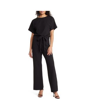 NIKKI LUND Alexandra Tie Waist Jumpsuit - Black