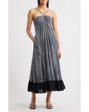 Du Paradis Aralia Empire Waist Sleeveless Maxi Dress - Multicolor