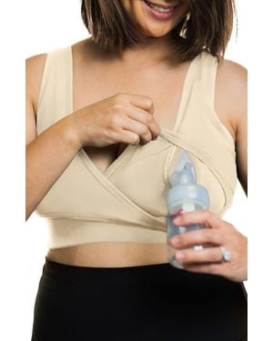 LOVE AND FIT Everyday Luxe Maternity/Nursing Pumping Wireless Bra - Black