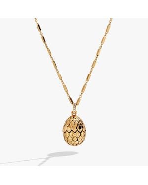 ALEX AND ANI House Of The Dragon Dragon Egg Locket Pendant - Metallic