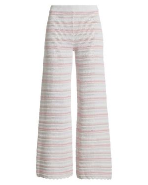 LoveShackFancy Clarabeth Stripe Knit Pants - White