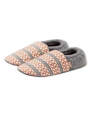 feel good Laidback Slipper Artisan Woven Indoor Closed Heel House Shoes - Pink