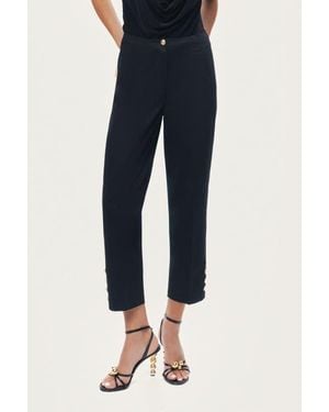 Nocturne Button Detail Pants - Blue