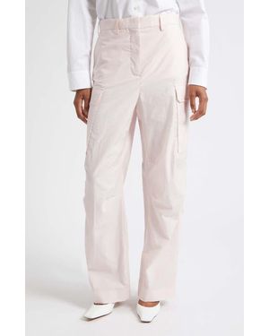 Stella McCartney Cotton & Nylon Wide Leg Cargo Pants - Pink