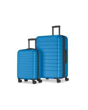 Bugatti Mecca 2 Piece Hardside Luggage Set With Expansion - Blue