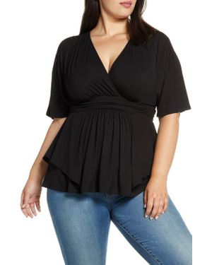 Kiyonna Caycee Twist Top - Black