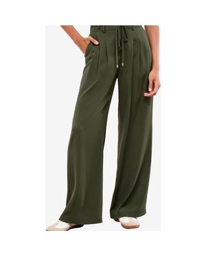Lipsy Belted Wide Leg Pants - Green