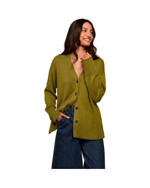 Celtic & Co. Drop Shoulder Slouch Cardigan - Green