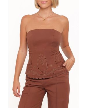 Petal & Pup Benton Eyelet Scalloped Hem Camisole - Red