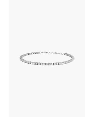 AUrate New York Sapphire Tennis Anklet - White